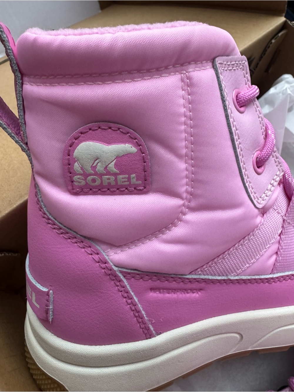 Sorel Whitney III Plus Snow Boots Kids Size 3 Hot Pink Waterproof Winter Boots - Picture 8 of 10